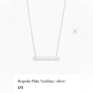 Gorjana Bespoke Plate Necklace - Silver Plate